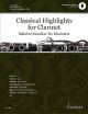 Classical Highlights Arranged For Clarinet: Book & Audio (Schott)