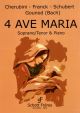4 Famous Ave Maria (Cherubini Franck Schubert Bach/Gounod) Vocal & Piano