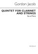 Quintet For Clarinet And Strings: Parts (Novello)