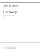 Five Songs Tenor And Piano (Novello)