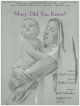 Mary Did You Know? SATB & Piano