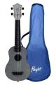 Flight TUS65 Shimmer Travel Uke - Silver