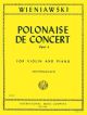Polonaise De Concert D Major: Violin And Piano