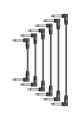 Lead: Cable: Chord Patch Lead: 15cm: Set Of 6 Black