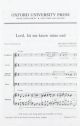 Lord, Let Me Know Mine End For SATB And Strings Or Organ (OUP)