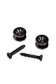 D'Addario Solid Brass End Pins - Black (Pair)