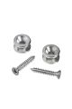 D'Addario Solid Brass End Pins - Chrome (Pair)