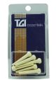 TGI Bridge Pins With End Pin, Set Of 6, Cream Plastic With Dot