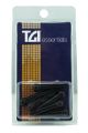 TGI Bridge Pins With End Pin, Set Of 6, Black Plastic With Dot