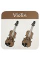 Mugmats Violin Coasters Pack Of 2