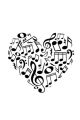 Gift: Greeting Card: Heart Of Clefs