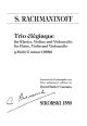 Trio Élégiaque In G Minor: Piano Trio Set Of Parts (Sikorski)