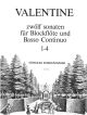 12 Sonatas Vol.1 (1-4) Recorder And Piano