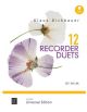 12 Recorder Duets 2 Recorders (SSAA) With Online Audio (Universal)