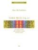 Three Pieces Op.22: Alto Saxophone & Piano (Emerson)