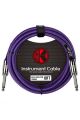 Kirlin Guitar Lead 3m/10f Fabric Purple Straight Jacks