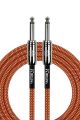 Kirlin Guitar Lead 6m/20f Fabric Orange Straight Jacks