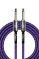 Kirlin Guitar Lead 6m/20f Fabric Purple Straight Jacks