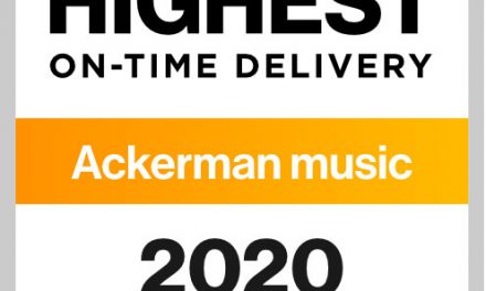 Ackerman Music receive Award for Highest On-Time Delivery