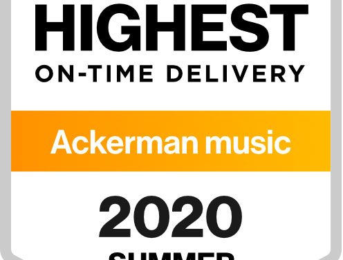 Ackerman Music receive Award for Highest On-Time Delivery